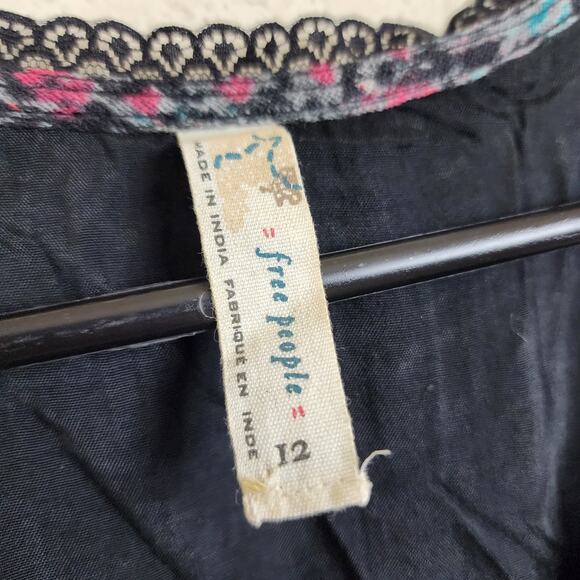 Free People Vintage Wool Size 12 Beaded Dress - Picture 5 of 7